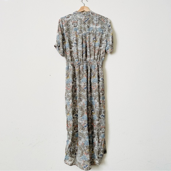 Zadig & Voltaire LARGE Rima short sleeve midi dress in floral butterfly print - Picture 7 of 9
